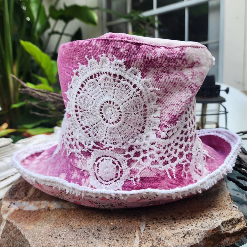 Designer Top Hat Concept Clothing Avngard Fashion Hand-stitched Patchwork - Picture 3 of 17